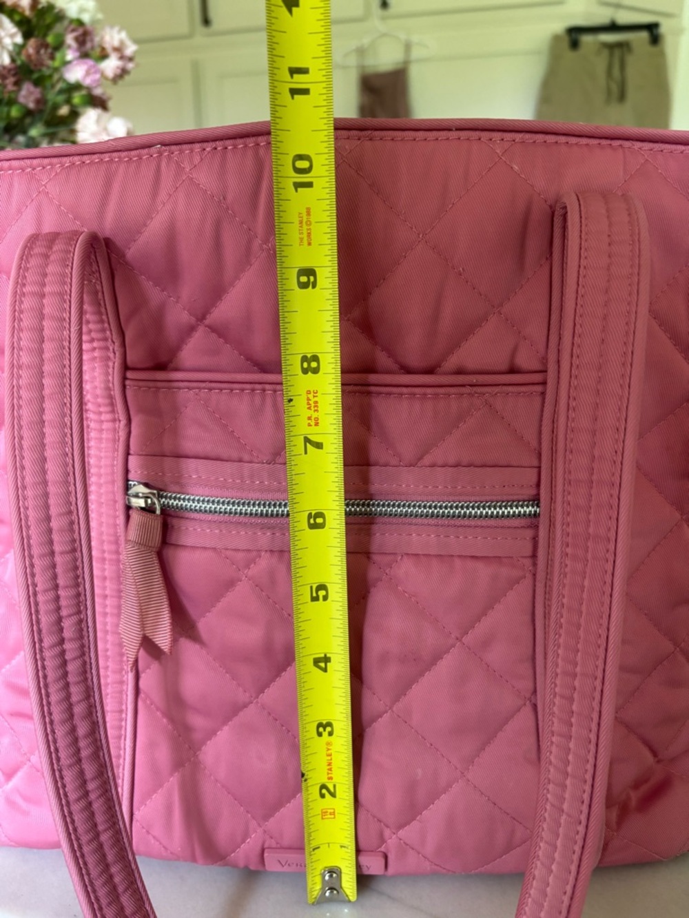 VERA BRADLEY STRAWBERRY ICE PINK Iconic Tote Performance Twill - Picture 6 of 9
